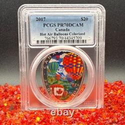 Proof 2017 Canada $20.999 Silver Coin PCGS PR70UC Color Hot Air Balloons 1 of 2