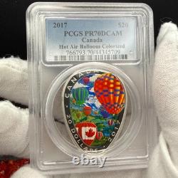 Proof 2017 Canada $20.999 Silver Coin PCGS PR70UC Color Hot Air Balloons 1 of 2