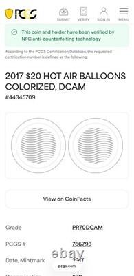 Proof 2017 Canada $20.999 Silver Coin PCGS PR70UC Color Hot Air Balloons 1 of 2