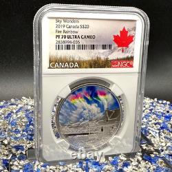 Proof 2019 Canada S$20 Silver Coin PF70UC Sky Wonders Fire Rainbow 1 of 12 Mint