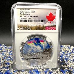 Proof 2019 Canada S$20 Silver Coin PF70UC Sky Wonders Fire Rainbow 1 of 12 Mint