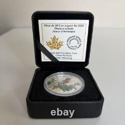 Pure Silver Proof Coin Canada $20 D Colourful Birds Cedar Waxwing 1 oz 2022