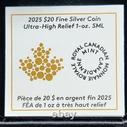 Reverse Proof Silver 2025 Canada 1 oz Ultra High Relief $20 Maple Leaf