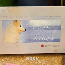 Royal Canadian Mint 2004 Canada $1 Arctic Fox 0.9999 Fine Silver Proof Set