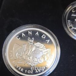 Royal Canadian Mint 2004 Canada $1 Arctic Fox 0.9999 Fine Silver Proof Set