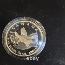 Royal Canadian Mint 2004 Canada $1 Arctic Fox 0.9999 Fine Silver Proof Set