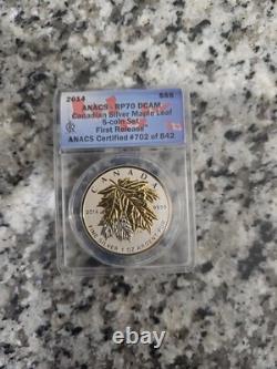 Royal Canadian Mint 2014 Canadian Silver Maple Leaf 1 oz ANACS RP70 DCAM #702