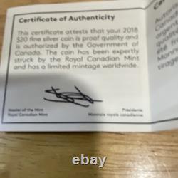Royal Canadian Mint 2018 Approaching Canada Goose $20 Silver Proof Uncertified