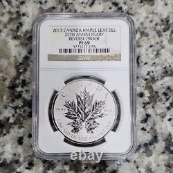 Royal Canadian Mint Maple Leaf $5 2013 25th Anniv Reverse Proof Silver NGC PF 69