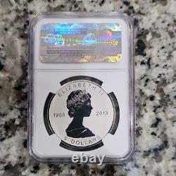Royal Canadian Mint Maple Leaf $5 2013 25th Anniv Reverse Proof Silver NGC PF 69