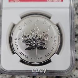 Royal Canadian Mint Maple Leaf $5 2014 Reverse Proof 1 oz Silver NGC PF 70