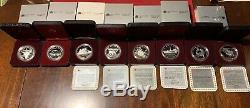 SET CANADA SILVER PROOF DOLLAR COINS Qty 8 Pcs Free Shipping