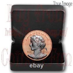 STOCK 2023 PAX Peace Dollar $50 5 OZ Rose Gold Plated Pure Silver UHF Proof Coin
