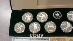 Set Of 10 1988 $20 Olympic Canada Proof Coins With 1 Troy Ounce Silver Each /coa