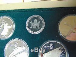 Set of 1988 Calgary Olympic $20 1 oz Silver Coins 10 Proof Canada Silver Coins