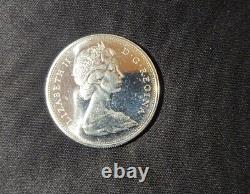 Silver 1965 Canada $1 Dollar Type 1 Small Beads, Pointed 5 Proof dCam