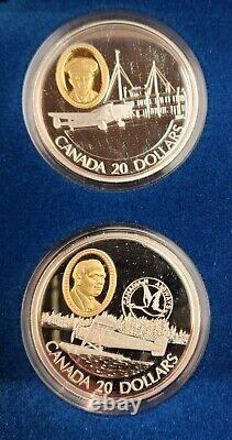 Silver 1990, 1991, 1992, 1993, & 1994 Canada $20 Aviation Series 10 Coin Set