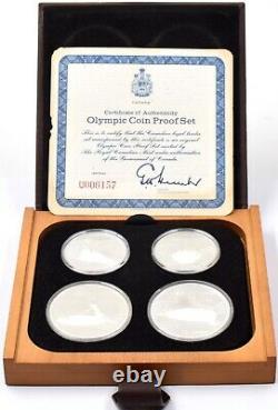 Silver Proof Coin 1976 Canada Olympics 4 X Coins Set SERIES 7 BOX + COA