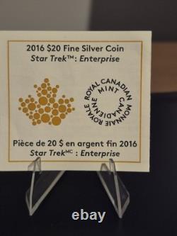 Star Trek Enterprise 2016 $20 One Ounce Silver Proof Coin from the Canada Mint