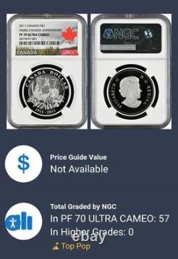 TOP POP 2011 Canada Silver $1 Parks Canada Anniversary Proof NGC PF 70
