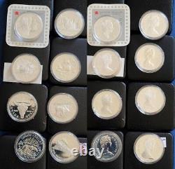 The $1 Coins of Canada 1971-1995 Canada 22 Silver coin lot, Proof and Prf-like