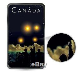 UFO COIN 2019 CANADA $20 SHAG HARBOUR Glow-in-the-Dark 1oz Proof Silver Coin