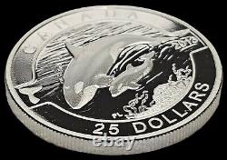 Unc Canada 2013 $25 Orca 1 Oz. 999 Pure Silver Proof Coin O Canada Series 1016