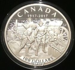 VIMY RIDGE BATTLE 1917-2017 $100 10OZ Pure Silver Proof Coin 100TH ANNIVERSARY
